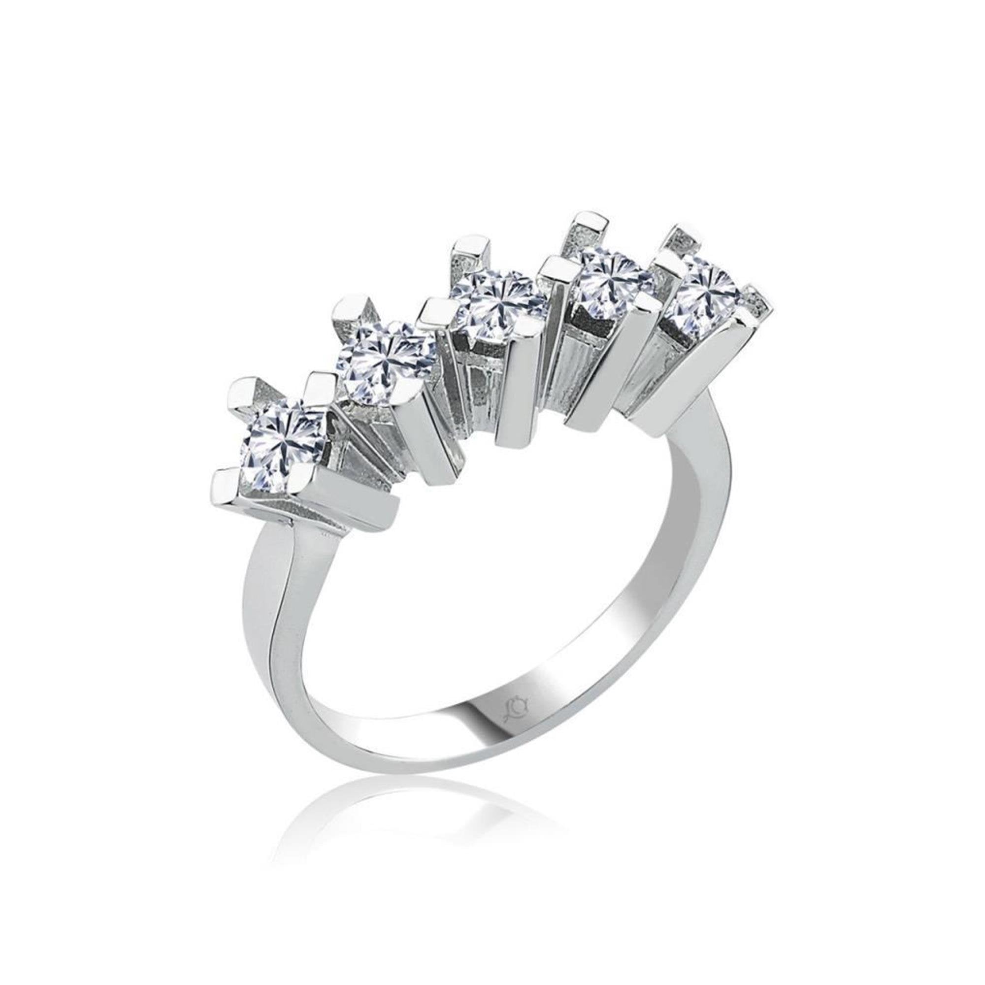 Swarovski Cross King Crown Five Stone Ring