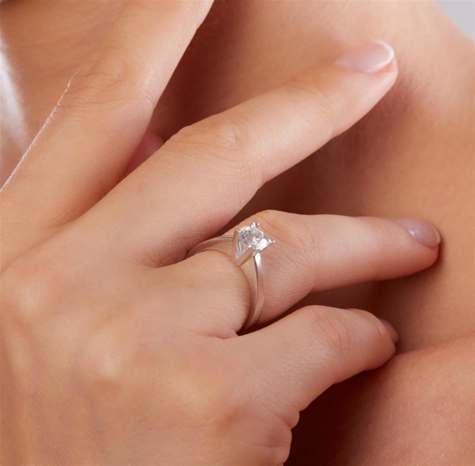 Swarovski V Cut Solitaire Ring
