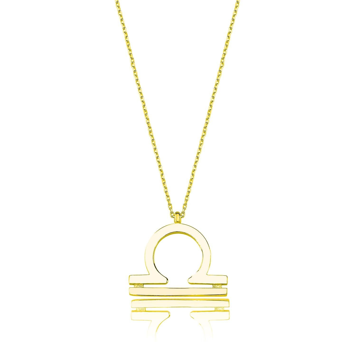 Libra Zodiac Silver Necklace Gold/Rose Gold