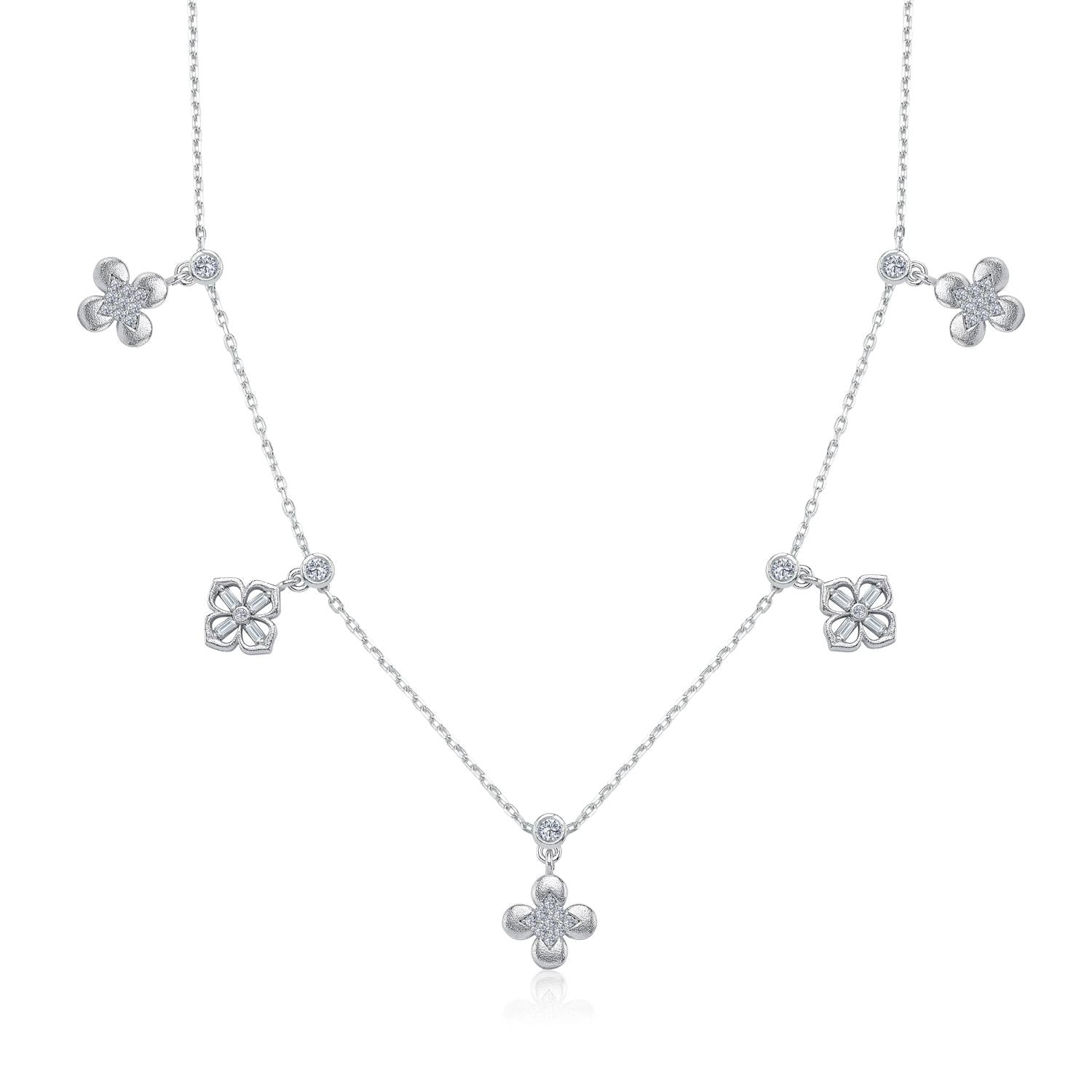 Lucky Clovers Silver Luck Choker Necklace