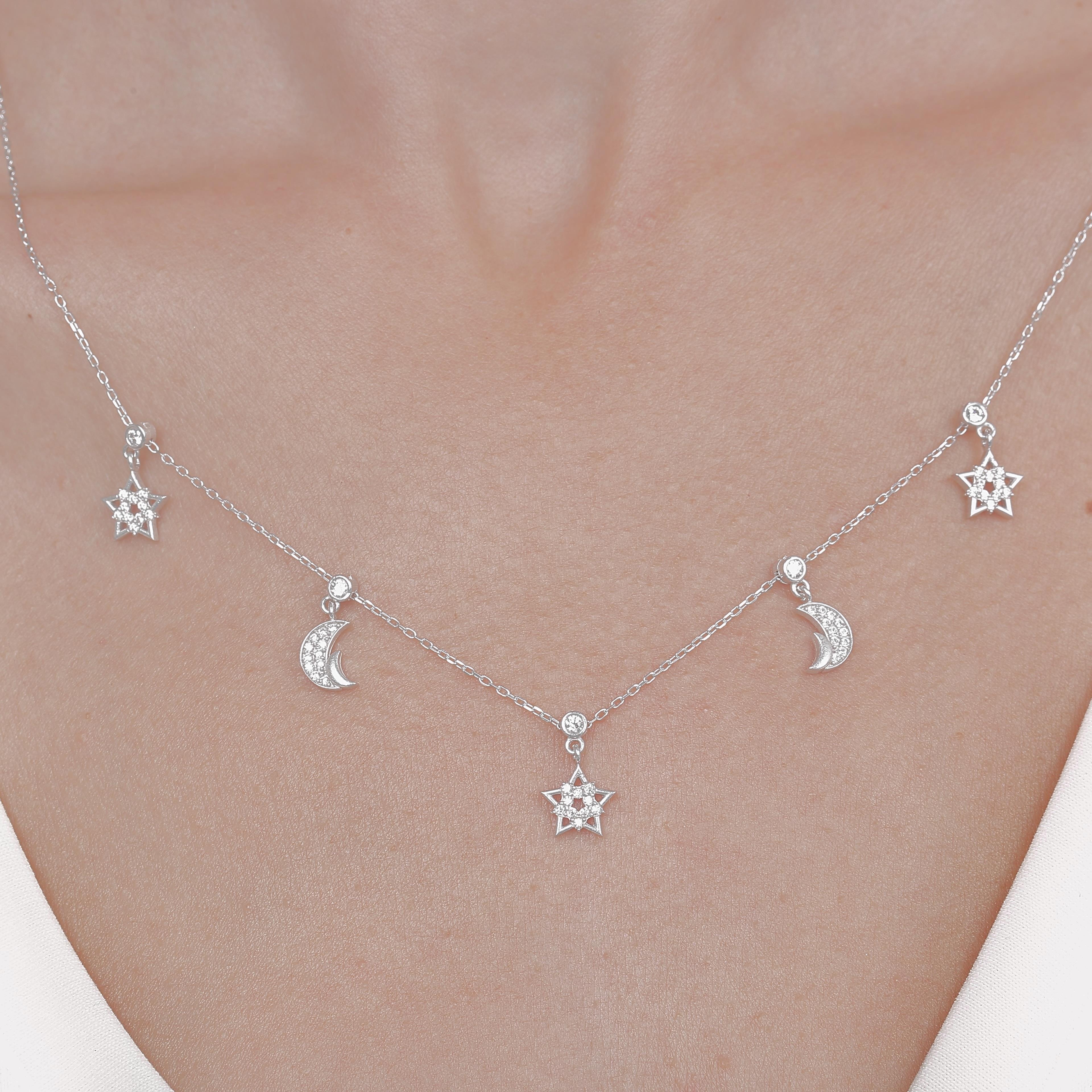 Star & Crescent Lucky Choker Necklace
