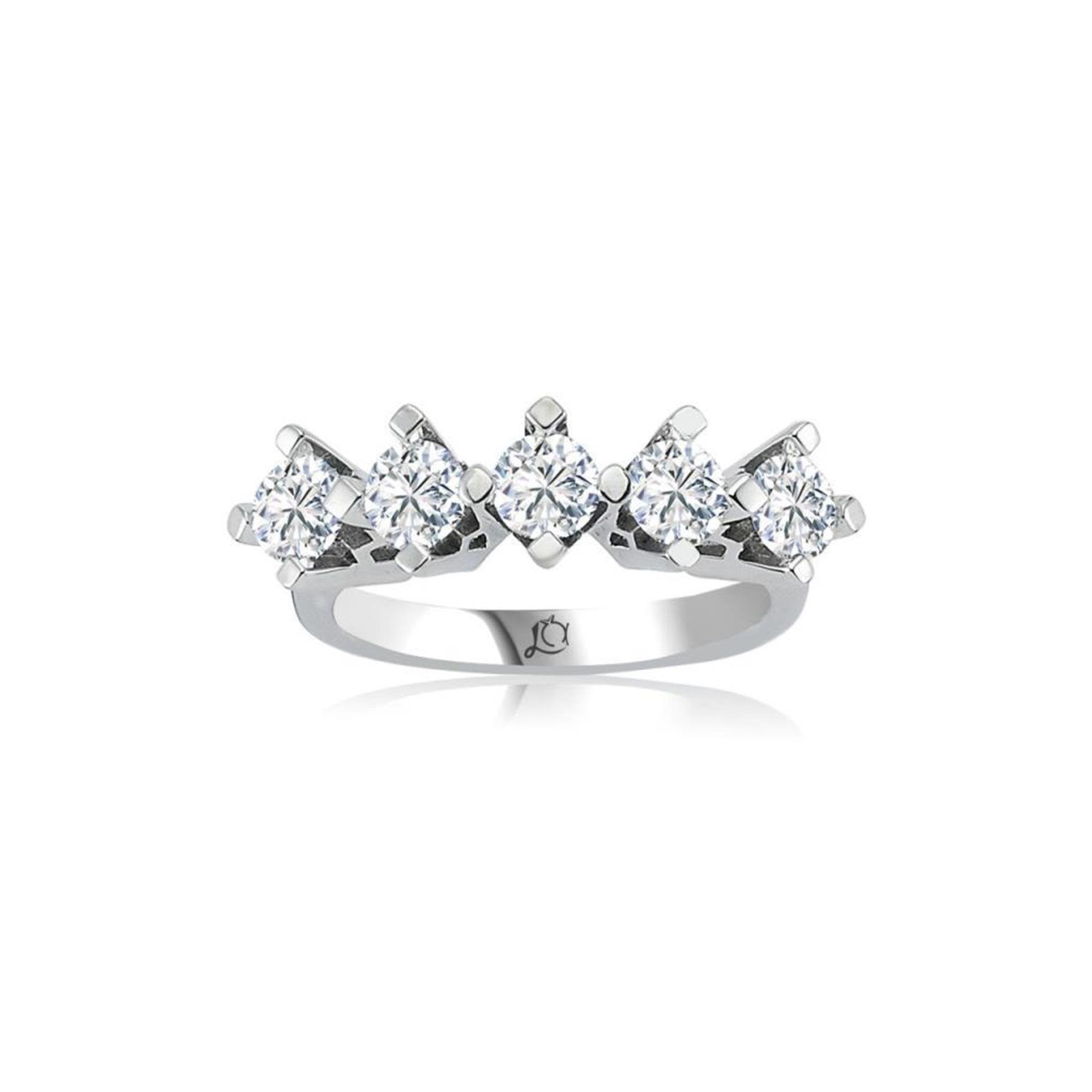 3.00 Ct Royal Crown Five Stone Ring