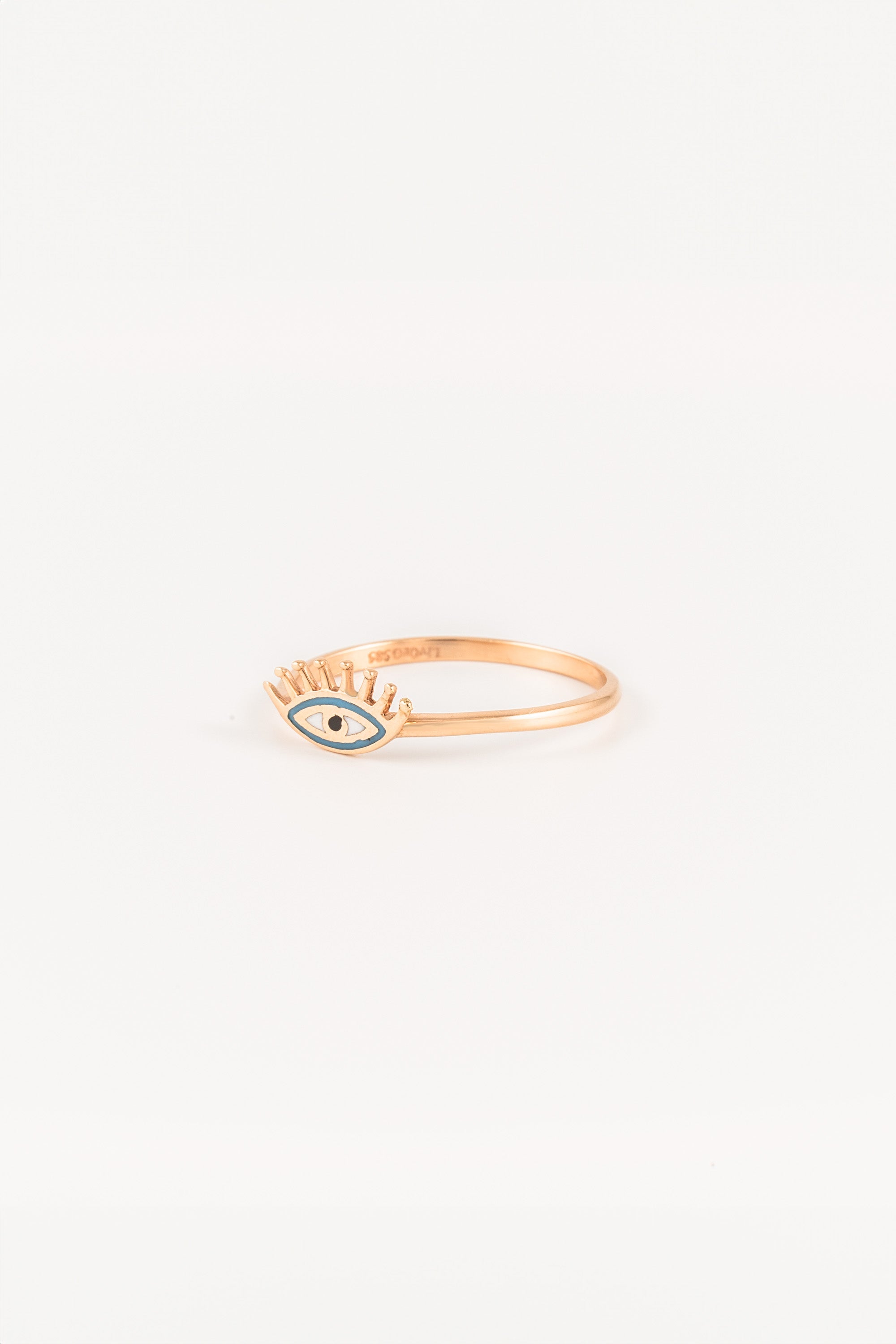 14K Gold Evil Eye Ring