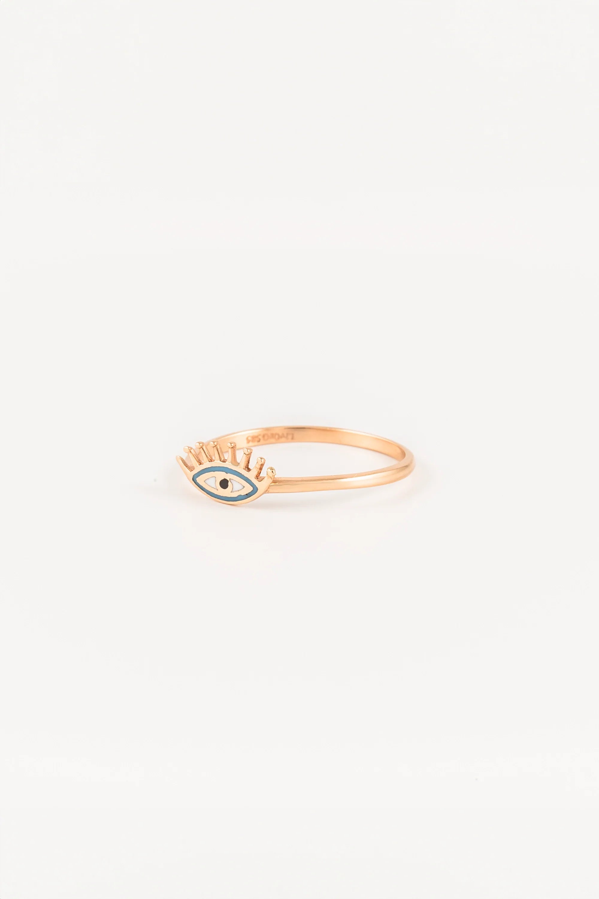 14K Gold Evil Eye Ring