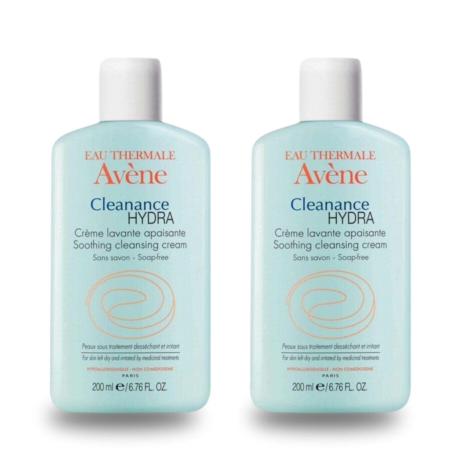 Avène Cleanance Hydra Soothing Cleansing Cream 200 ml / 6.8 fl oz (2-Pack)