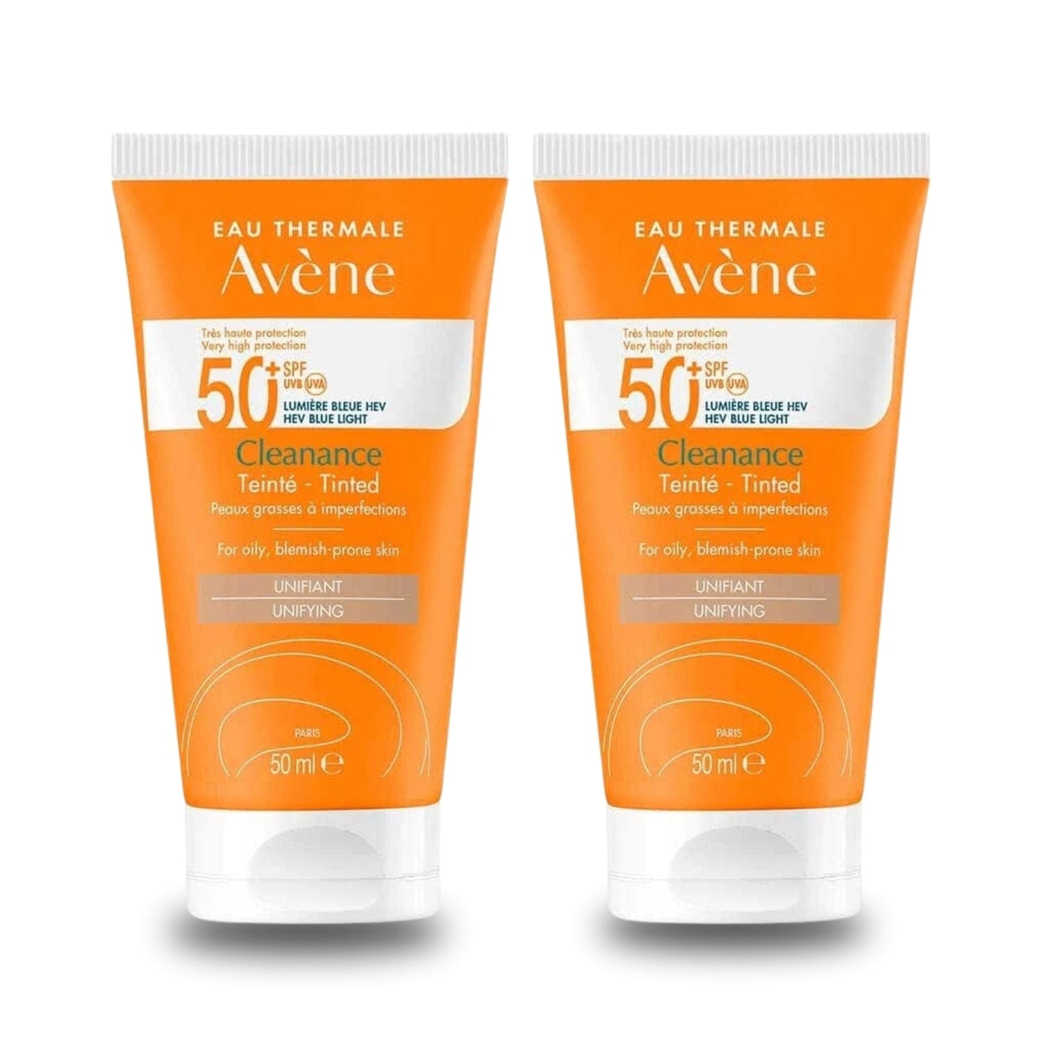 Avène Cleanance Solaire Tinted Spf 50 ml / 1.7 fl oz Tinted Sunscreen for Oily Skin (2-Pack)