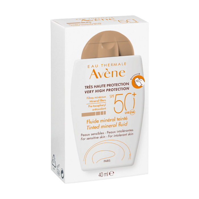 Avène Fluide Mineral Teintee Spf 50 40 ml / 1.4 fl oz Tinted Sunscreen (3-Pack)