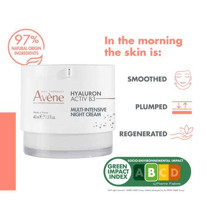 Avène Hyaluron Activ B3 Night Cream 40 ml / 1.4 fl oz (2-Pack)