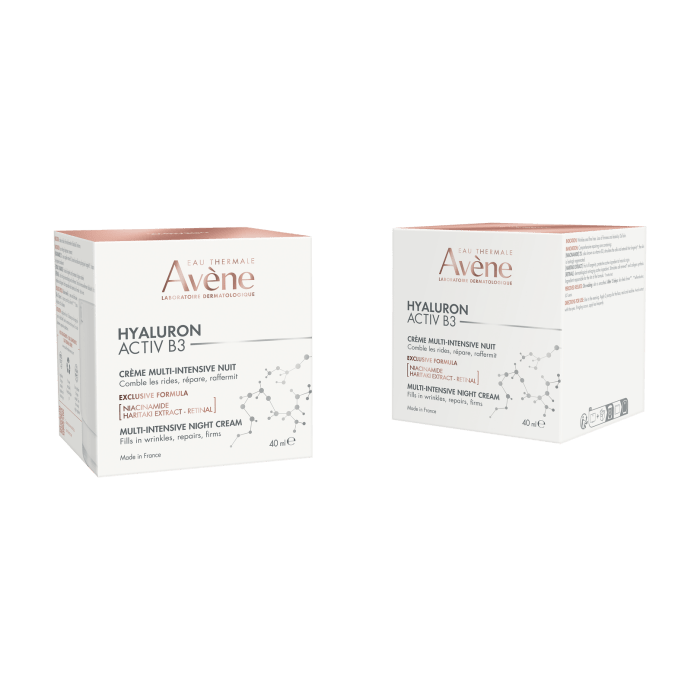 Avène Hyaluron Activ B3 Night Cream 40 ml / 1.4 fl oz (3-Pack)