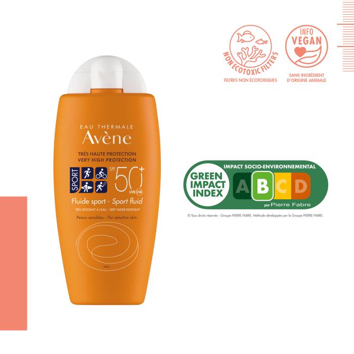 Avène Solaire Fluide Sport Spf 50 Sunscreen 100 ml / 3.4 fl oz