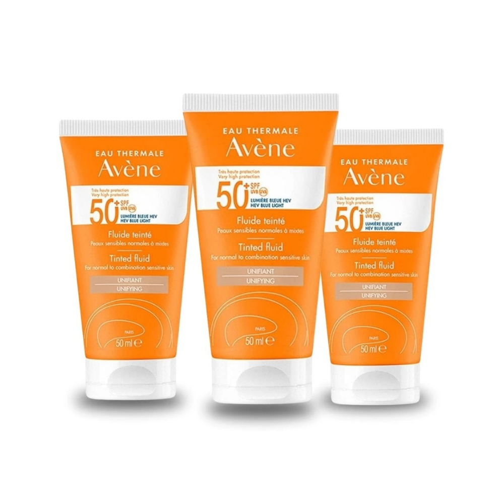 Avène Tinted Fluid SPF50+ Unifying 50 ml / 1.7 fl oz (3-Pack)