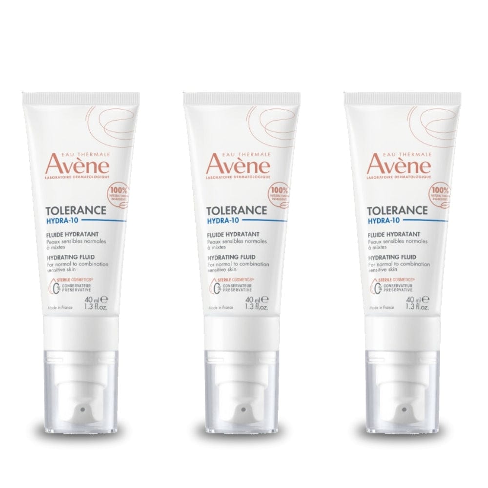Avène Tolerance Hydra-10 Hydrating Fluid Cream 40 ml / 1.4 fl oz (3-Pack)