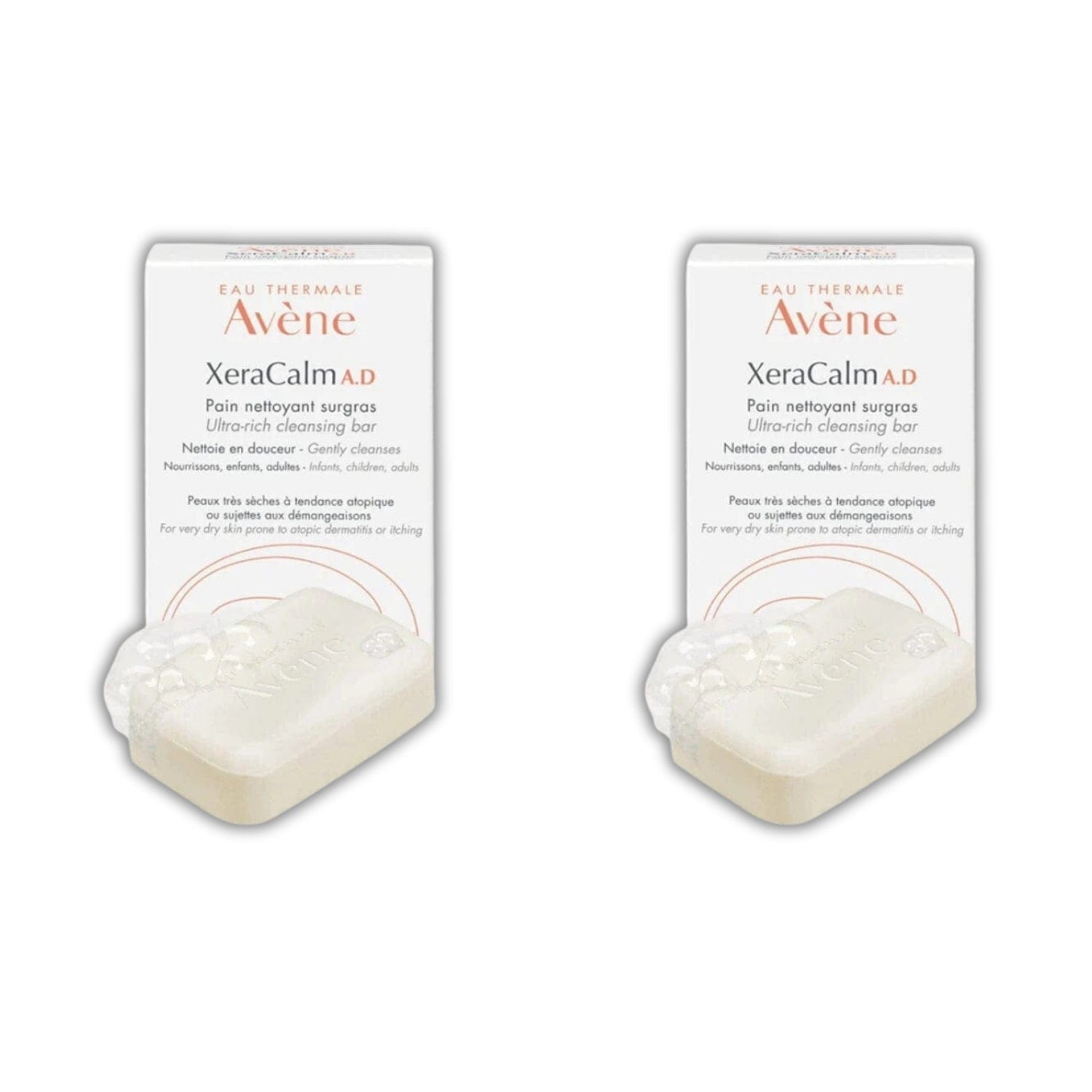 Avène XeraCalm AD Ultra Rich Cleansing Bar 100 g Soap (2-Pack)