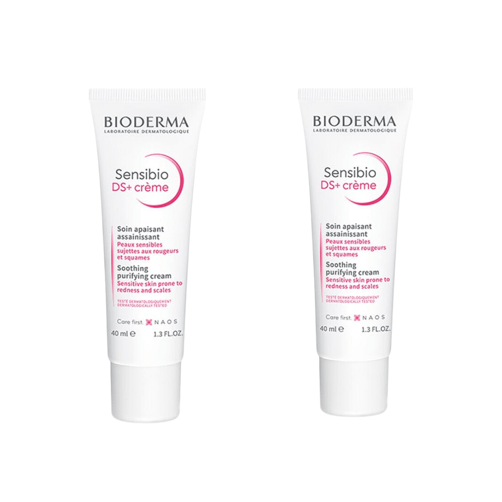 Bioderma Sensibio DS+ Soothing Refreshing Skin Cream 40 ml / 1.4 fl oz (2-Pack)