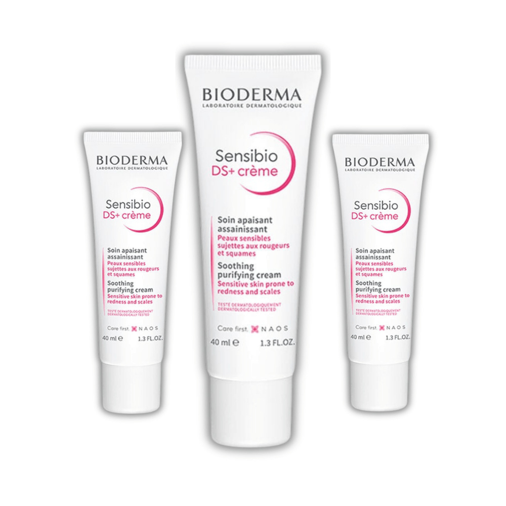 Bioderma Sensibio DS+ Soothing Refreshing Skin Cream 40 ml / 1.4 fl oz (3-Pack)