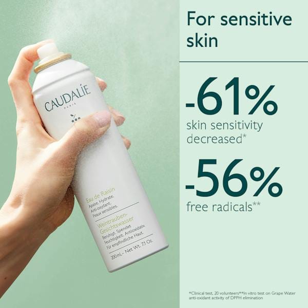 Caudalie Grape Water Hydrating Face Mist - 200 ml / 6.8 fl oz (2-Pack)