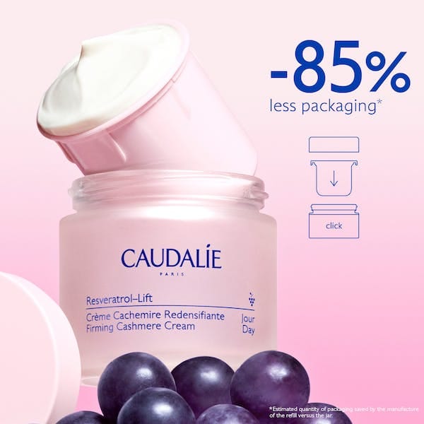 Caudalie Resveratrol Lift Face Lifting Soft Cashmere Cream 50 ml / 1.7 fl oz +Refill Capsule Set