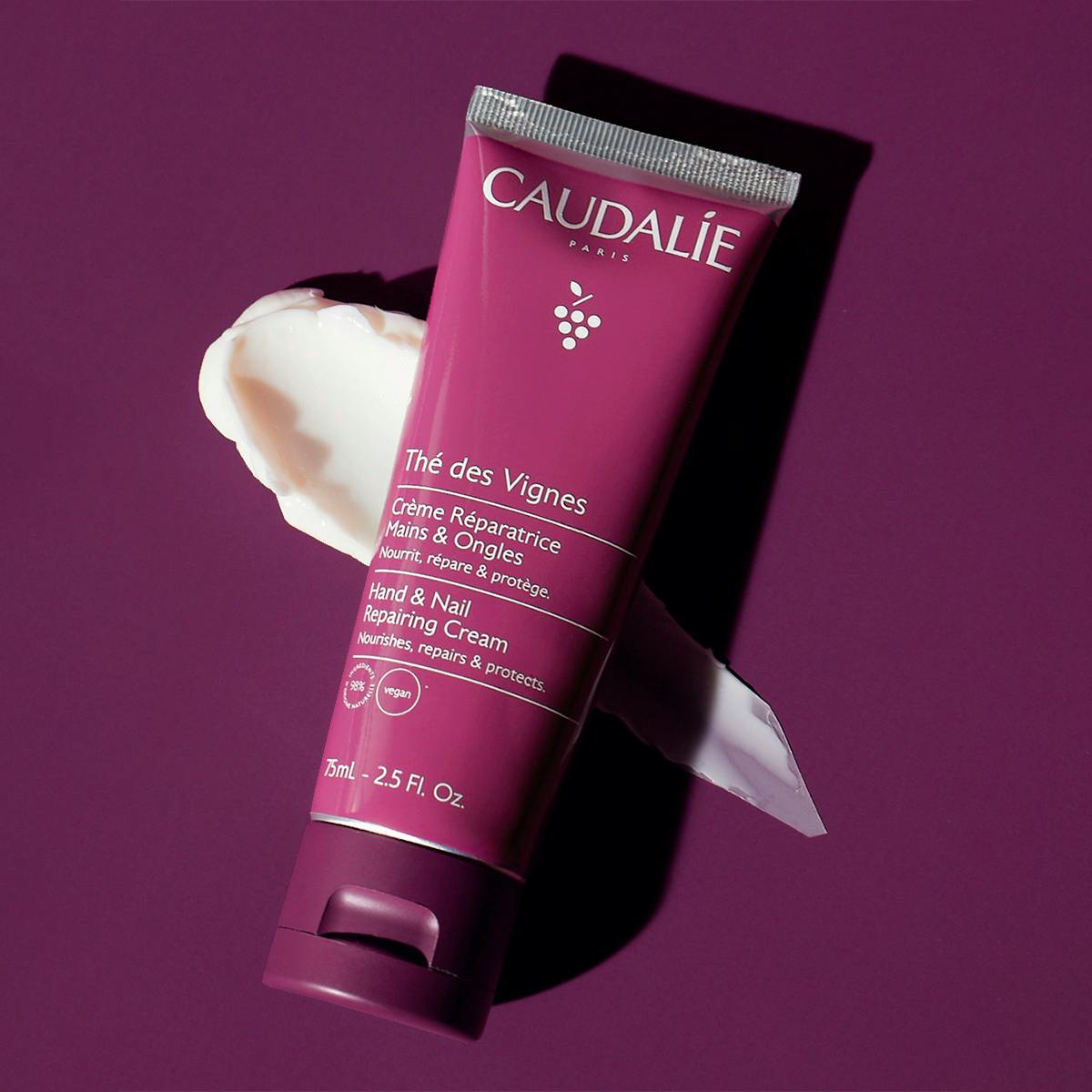 Caudalie The Des Vignes Repairing Hand and Nail Care Cream 75 ml / 2.5 fl oz (2-Pack)