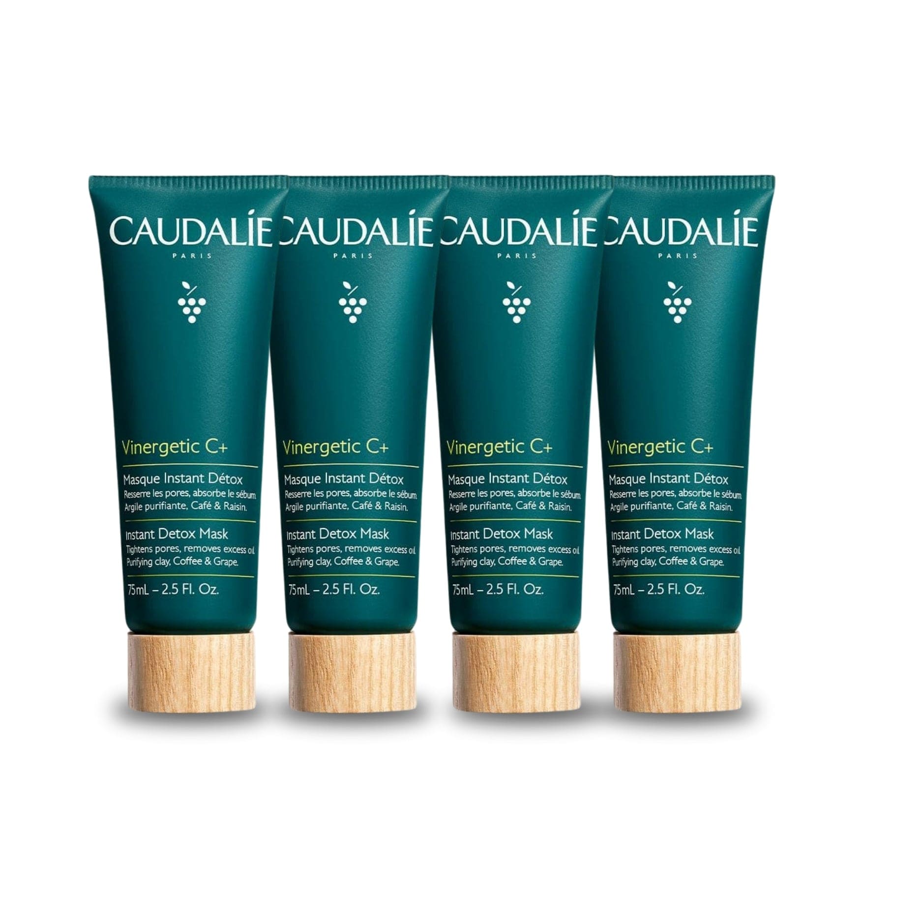 Caudalie Vinergetic C Instant Detox Mask 75 ml / 2.5 fl oz (4-Pack)