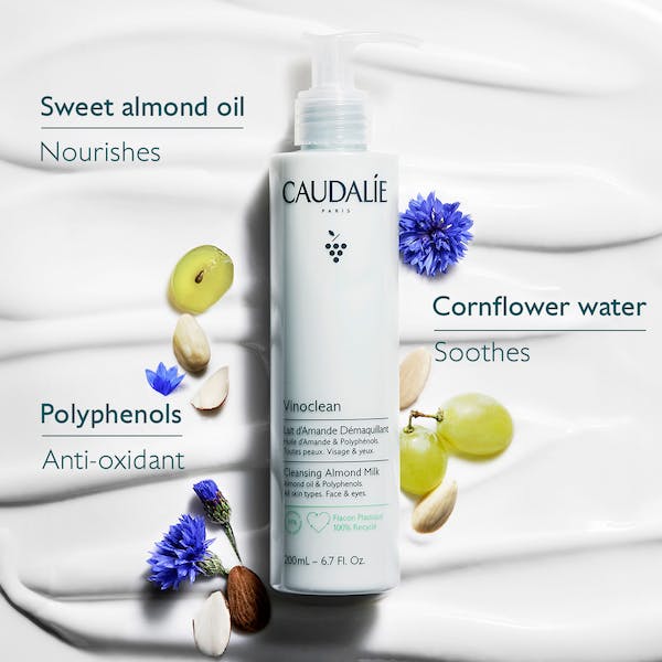 Caudalie Vinoclean Almond Oil Cleansing Milk 100 ml / 3.4 fl oz (2-Pack)