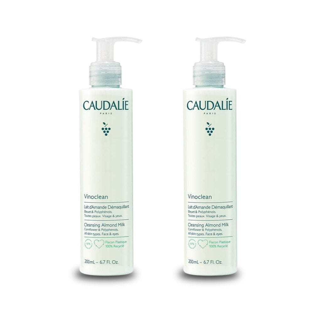 Caudalie Vinoclean Almond Oil Cleansing Milk 200 ml / 6.8 fl oz (2-Pack)