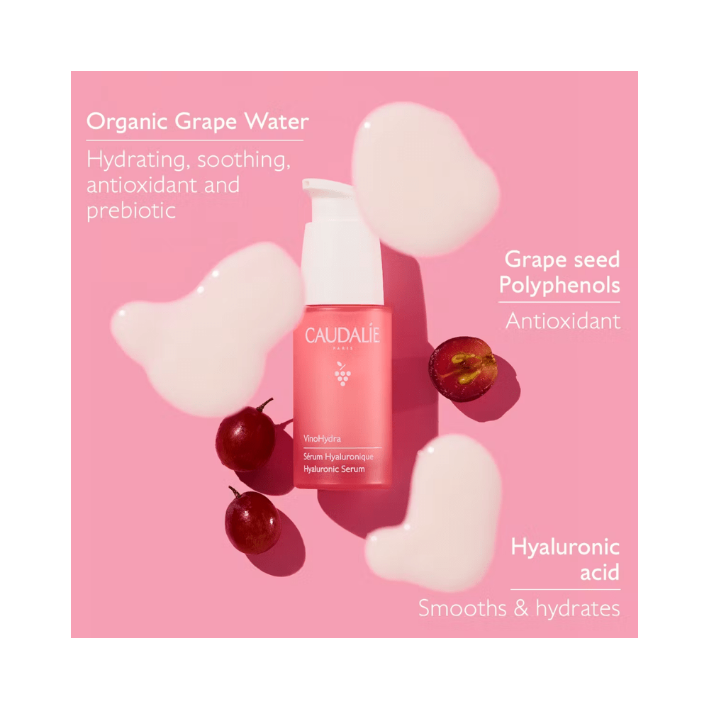 Caudalie Vinohydra Hyaluronic Moisture Serum 30 ml / 1 fl oz (3-Pack)