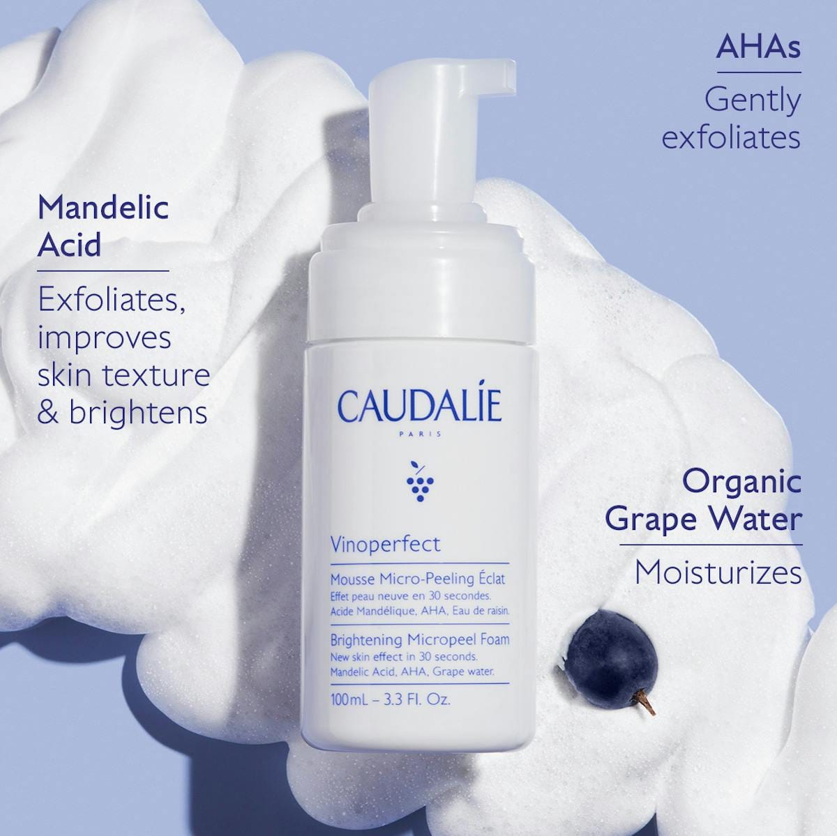 Caudalie Vinoperfect Instant Brightening AHA Micropeel 100 ml / 3.4 fl oz