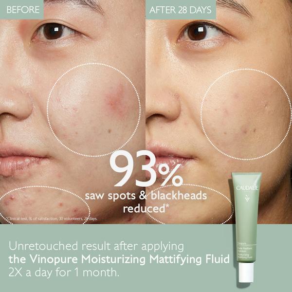 Caudalie Vinopure Matting Fluid Cream 40 ml / 1.4 fl oz (2-Pack)