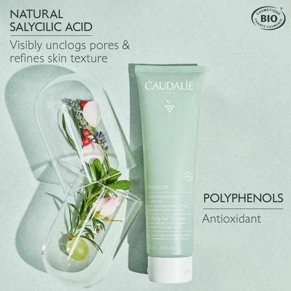 Caudalie Vinopure Purifying Gel Cleanser 150 ml / 5.1 fl oz (2-Pack)