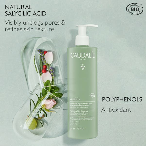 Caudalie Vinopure Purifying Gel Cleanser 385 ml / 13 fl oz (2-Pack)