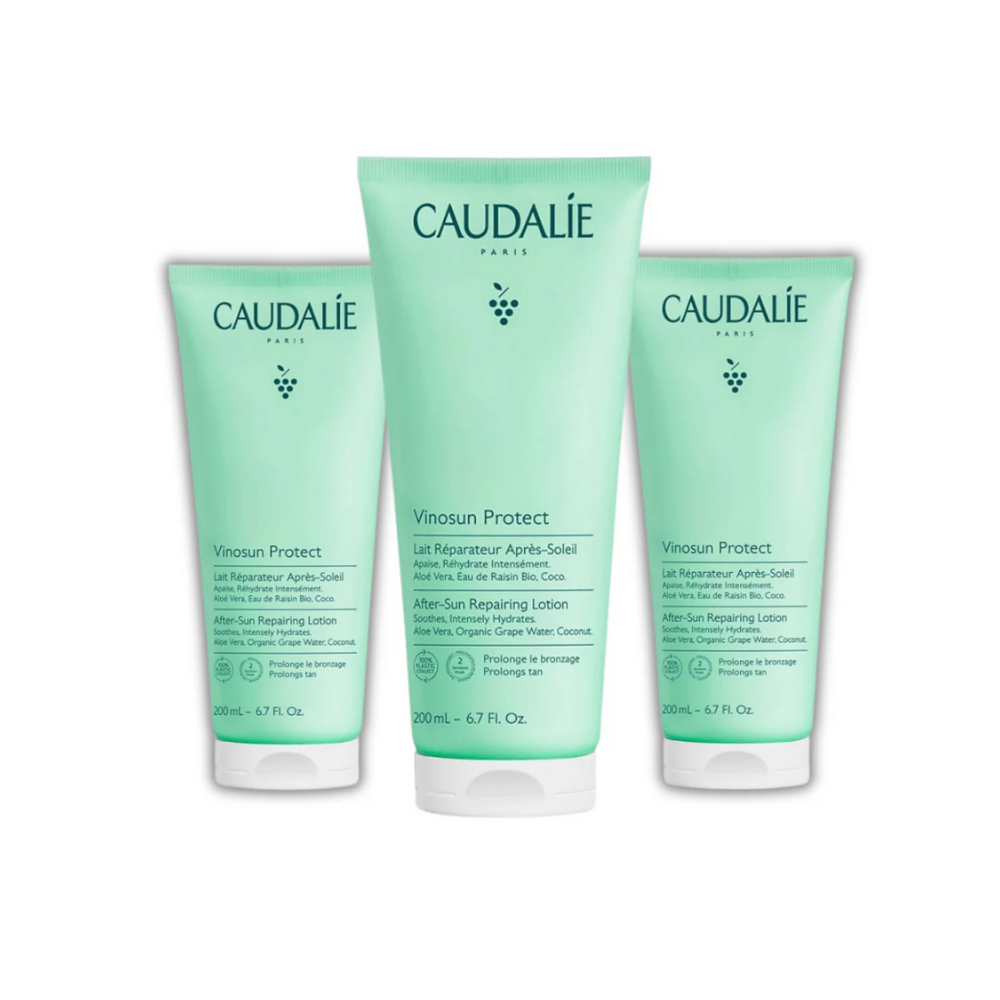Caudalie Vinosun Protect After Sun Repairing Lotion 200 ml / 6.8 fl oz (3-Pack)