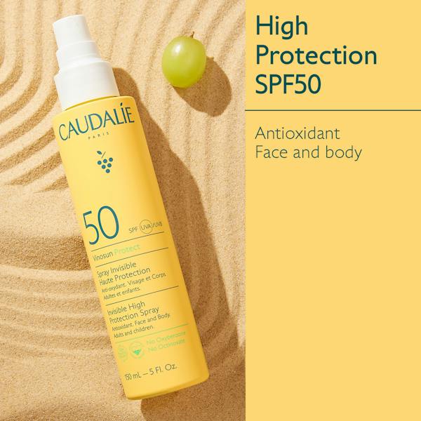 Caudalie Vinosun Protect Invisible High Protection Spray SPF50 150 ml / 5.1 fl oz (2-Pack)