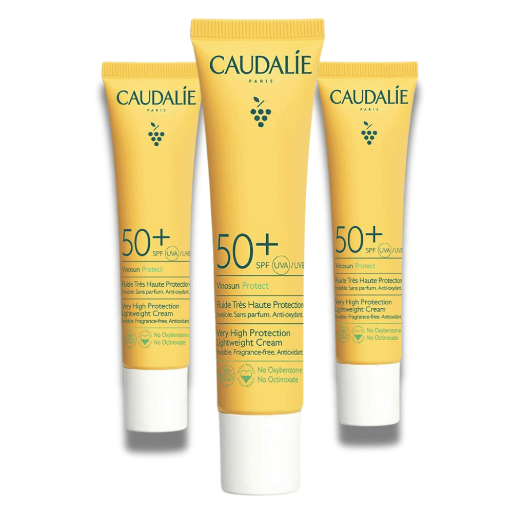 Caudalie Vinosun Protect Very High Protection Lightweight Cream SPF50+ 40 ml / 1.4 fl oz (3-Pack)