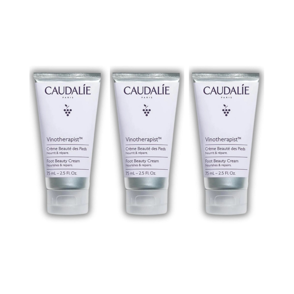 Caudalie Vinotherapist Foot Care Cream 75 ml / 2.5 fl oz (3-Pack)