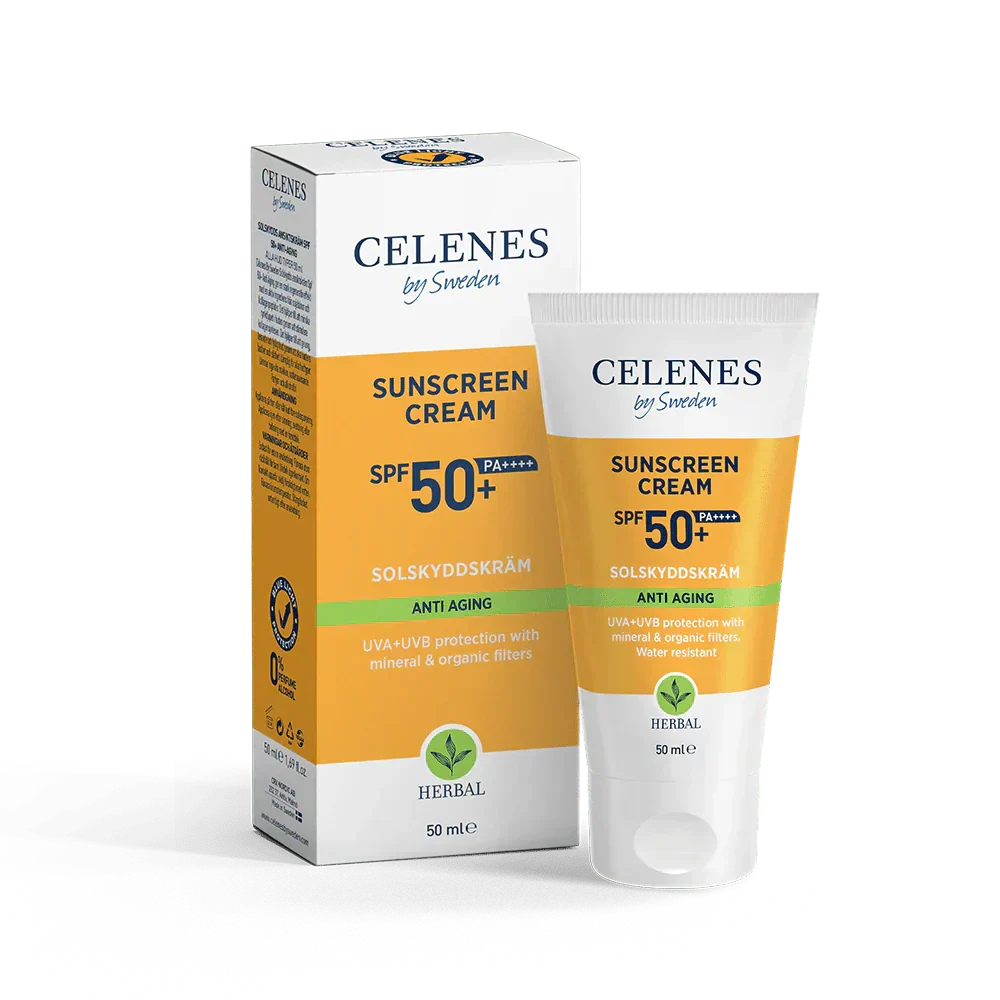 Celenes by Sweden Herbal Sunscreen Face Cream Spf Anti Aging 50 Spf 50 ml / 1.7 fl oz