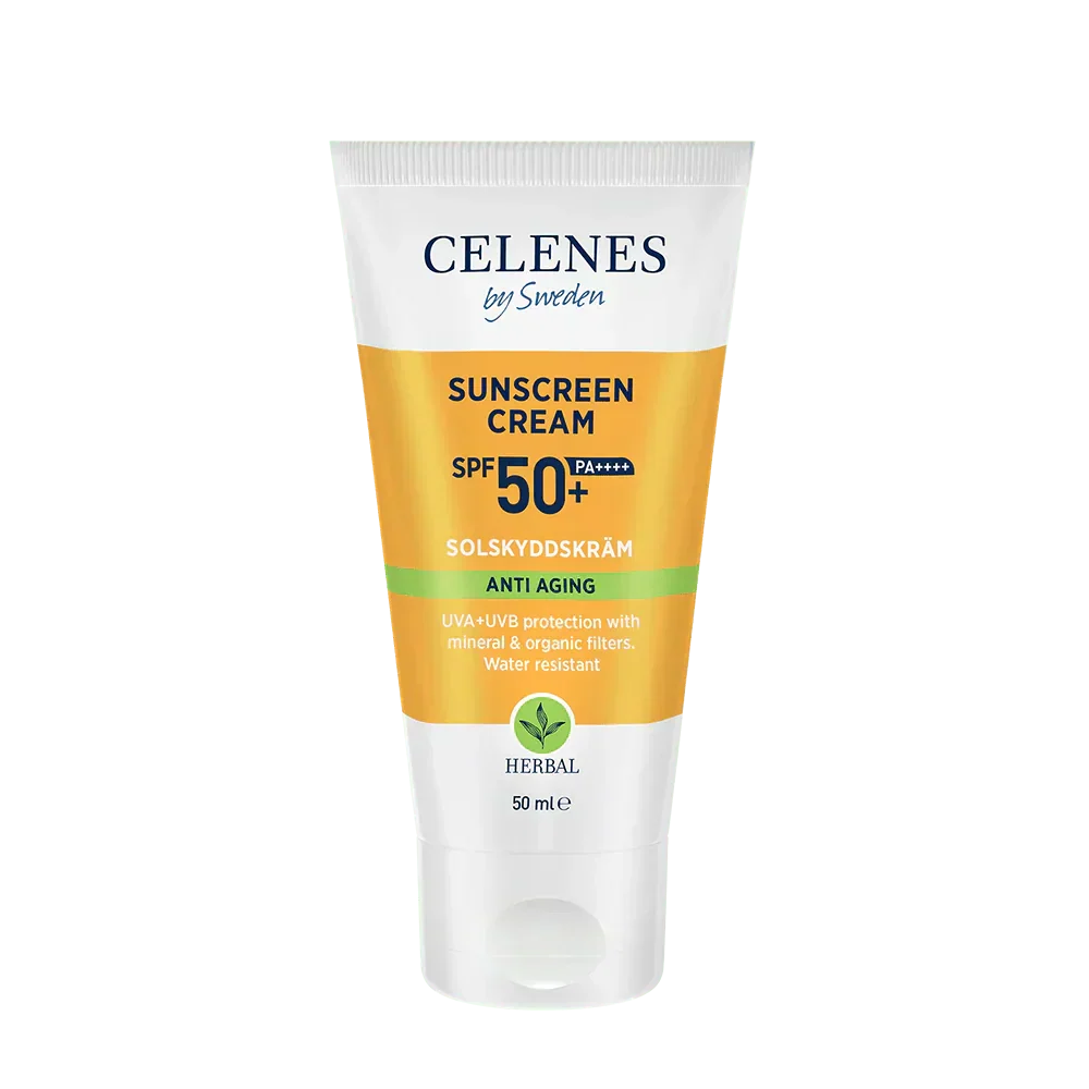 Celenes by Sweden Herbal Sunscreen Face Cream Spf Anti Aging 50 Spf 50 ml / 1.7 fl oz