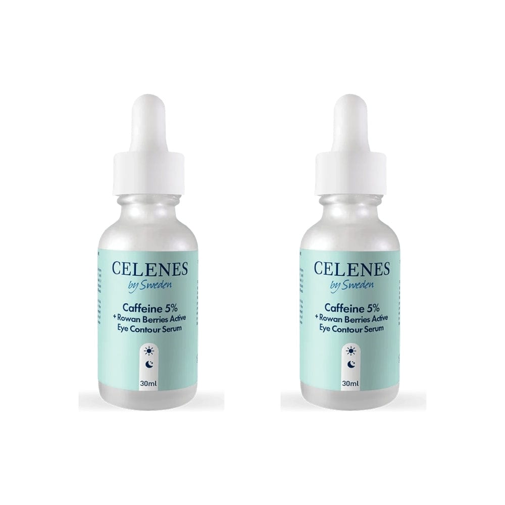 Celenes by Sweden Rena Caffeine 5% + Rowan Berries Active Eye Contour Serum 30 ml / 1 fl oz (2-Pack)