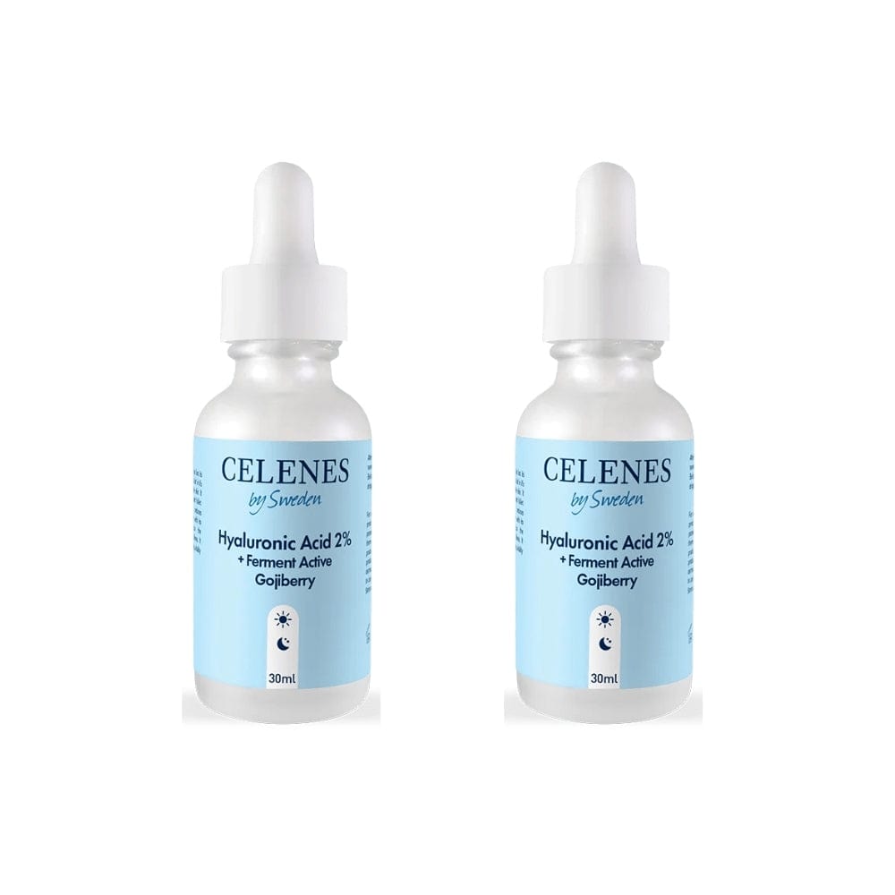 Celenes by Sweden Rena Hyaluronic Acid 2% +Ferment Active Gojiberry 30 ml / 1 fl oz (2-Pack)