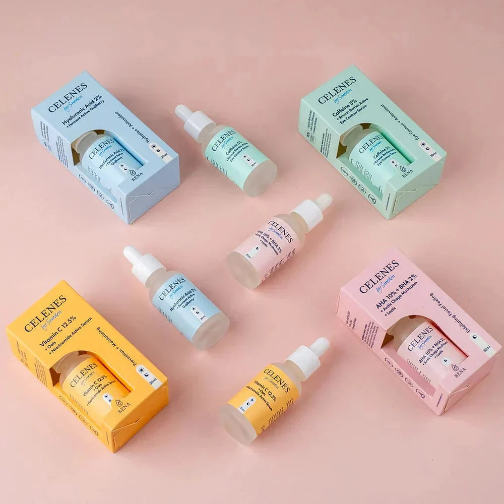 Celenes by Sweden Rena Vitamin C 12.5% + Oats + Niacinamide Active Serum 30 ml / 1 fl oz (2-Pack)