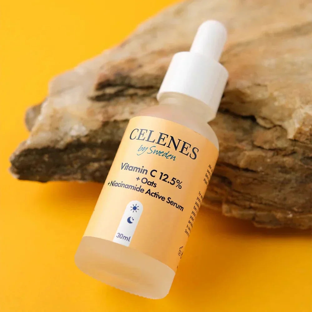 Celenes by Sweden Rena Vitamin C 12.5% + Oats + Niacinamide Active Serum 30 ml / 1 fl oz