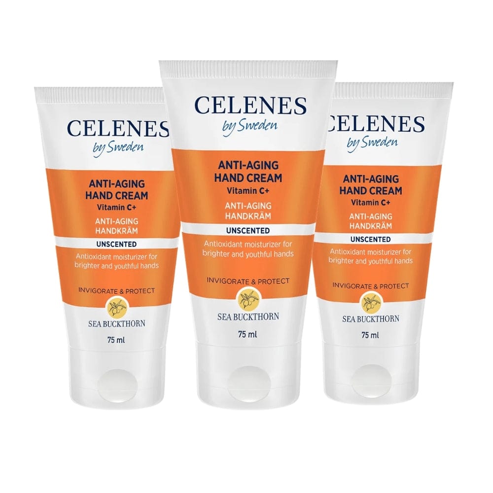 Celenes by Sweden Sea Buckthorn Anti-Aging Hand Cream 75 ml / 2.5 fl oz (3-Pack)
