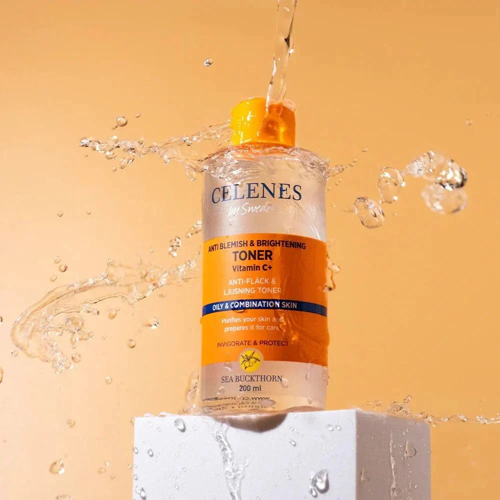 Celenes by Sweden Sea Buckthorn Anti Blemish & Brightening Toner 200 ml / 6.8 fl oz (3-Pack)