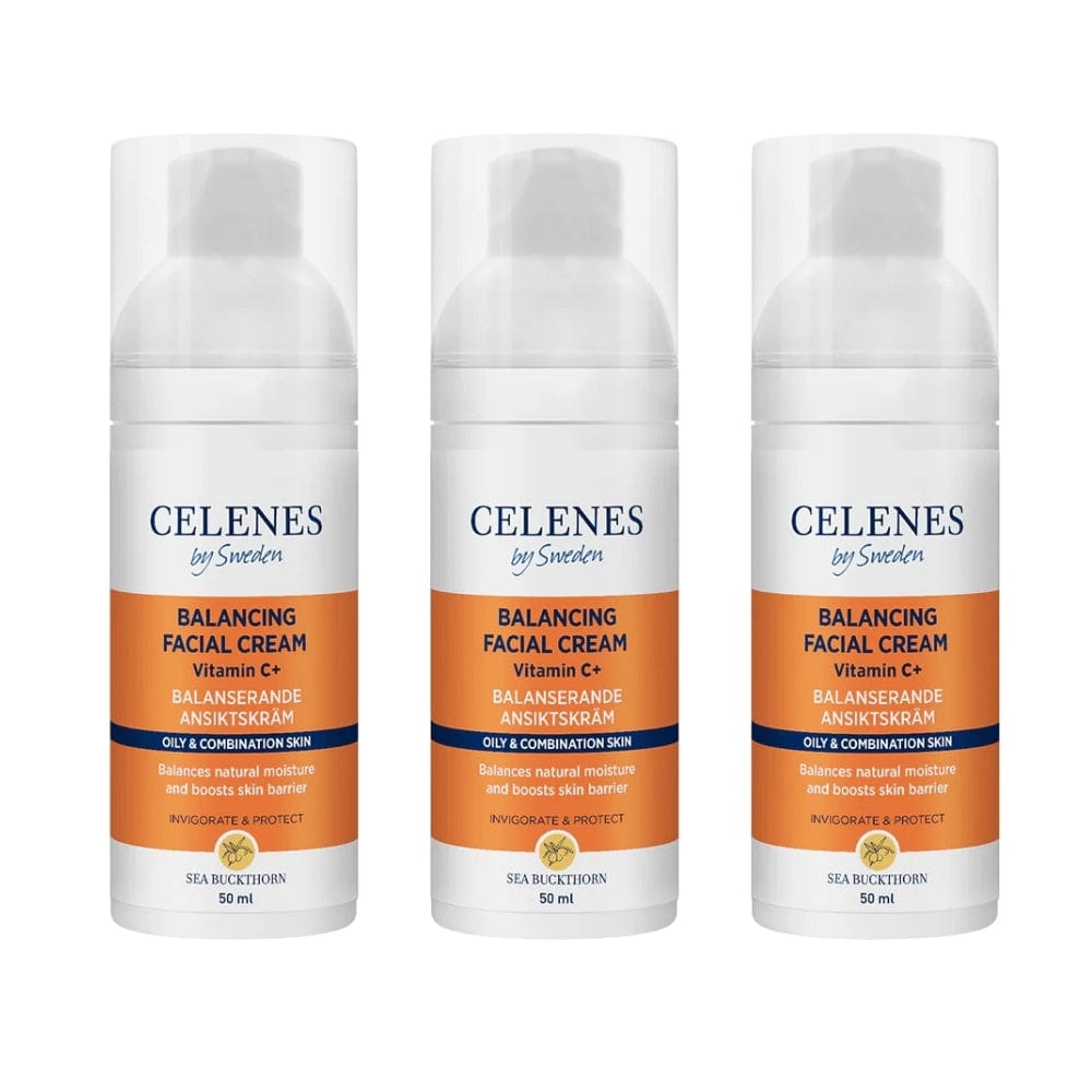 Celenes by Sweden Sea Buckthorn Balancing Facial Cream 50 ml / 1.7 fl oz (3-Pack)