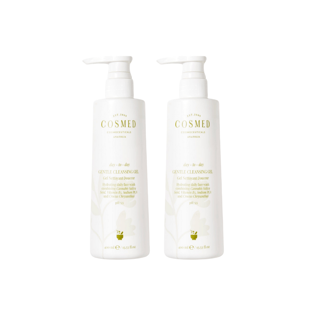 Cosmed Day-to-day Gentle Cleansing Gel - Combination Skin Washing Gel 400 ml / 14 fl oz (2-Pack)
