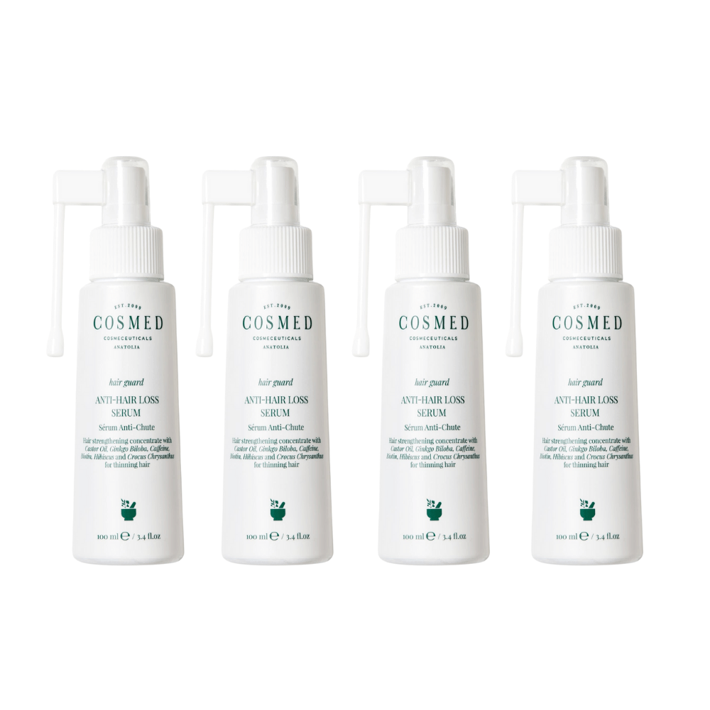 Cosmed Hair Guard Anti Hair Loss Serum - Sulfate Free, Salt Free Anti Hair Loss Serum 100 ml / 3.4 fl oz (4-Pack)