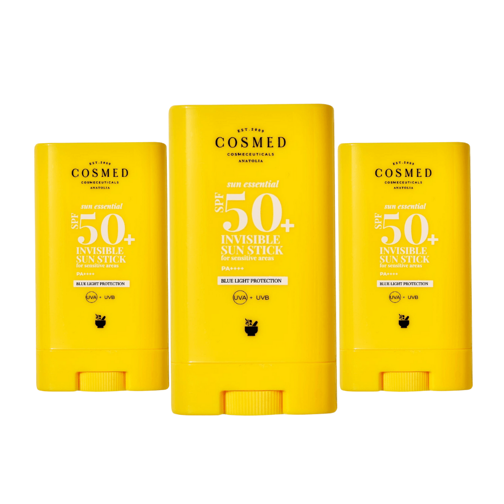 Cosmed Sun Essential High Protection Sunscreen Sun Stick Spf50 Makeup Top 20g (3-Pack)