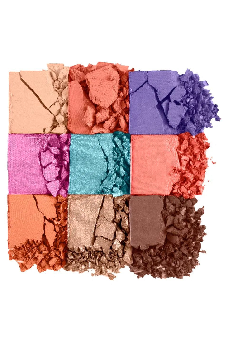 Flormar Compact Eyeshadow Palette with Creamy Texture & Matte Finish/Shimmer 9g - 008 Rainbow (9-Pack)