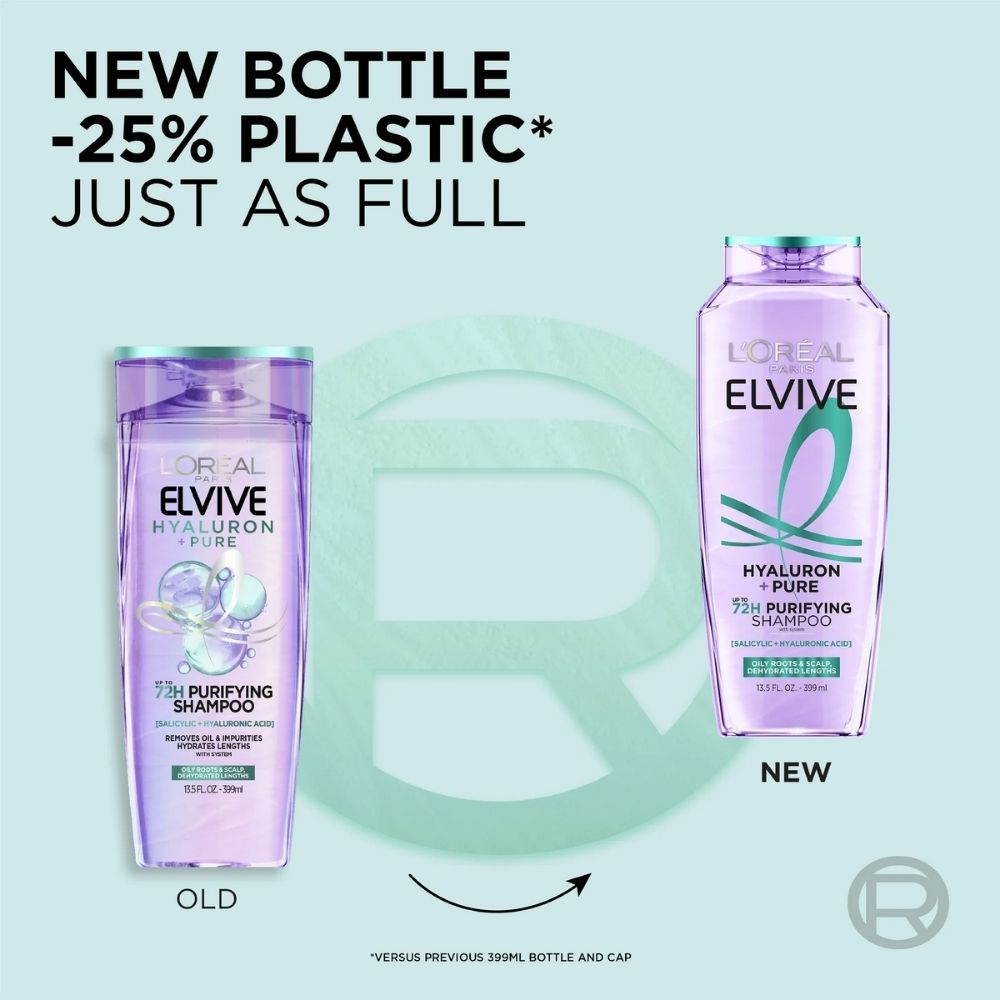 L'Oréal Elseve Hydra [Hyaluronic] Pure Salicylic Acid Anti-Oil Purifying Shampoo 300 ml / 10 fl oz