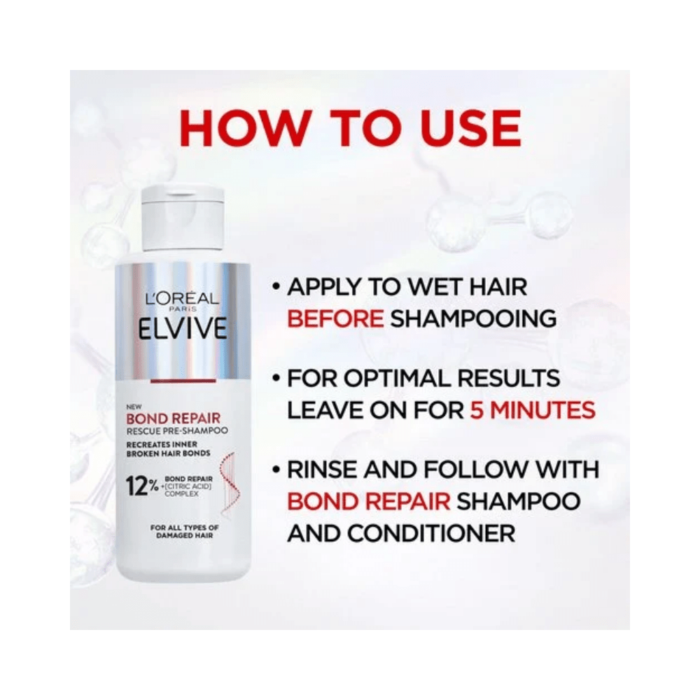L'Oréal Paris Elvive Bond Repair Hair Care Set: Shampoo & Pre-Shampoo Treatment 200 ml