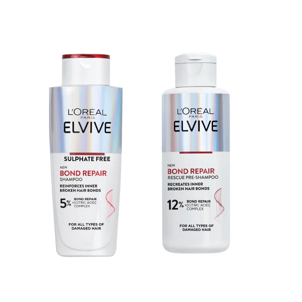 L'Oréal Paris Elvive Bond Repair Hair Care Set: Shampoo & Pre-Shampoo Treatment 200 ml